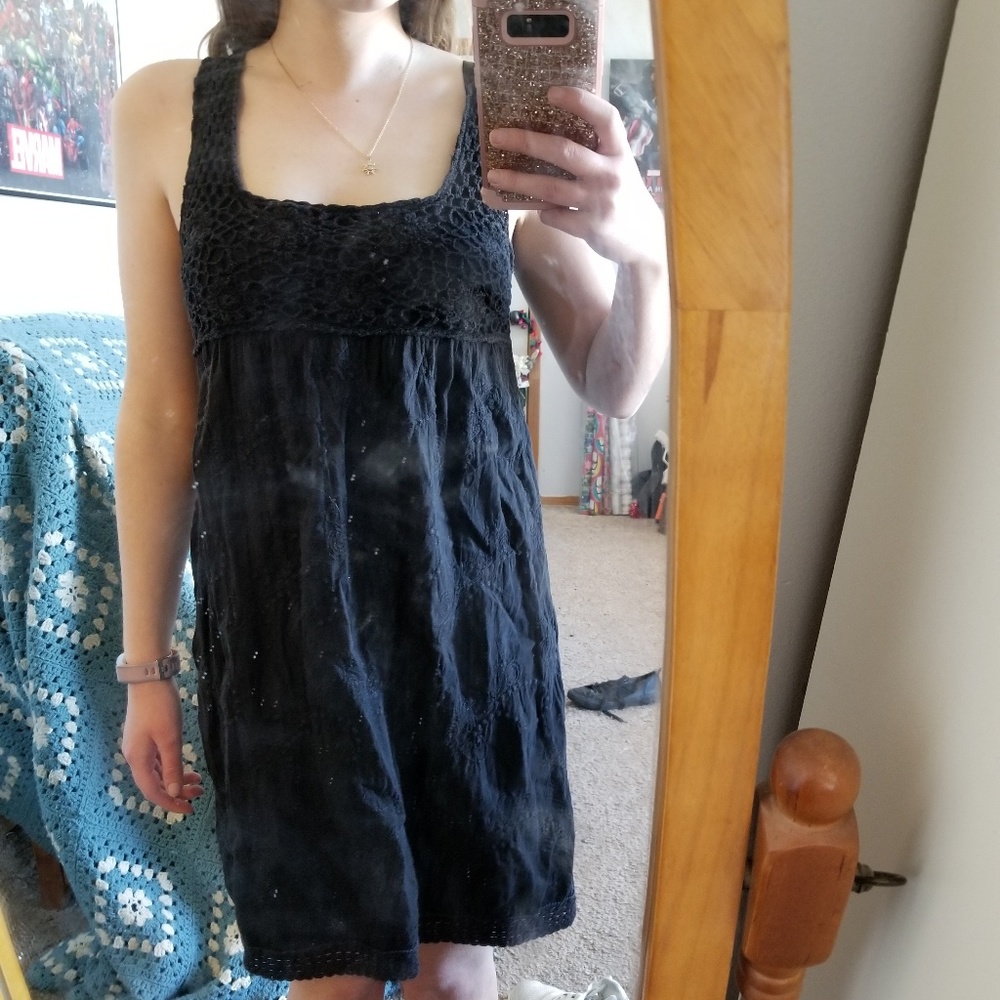 SALE! Angie Black crochet dress